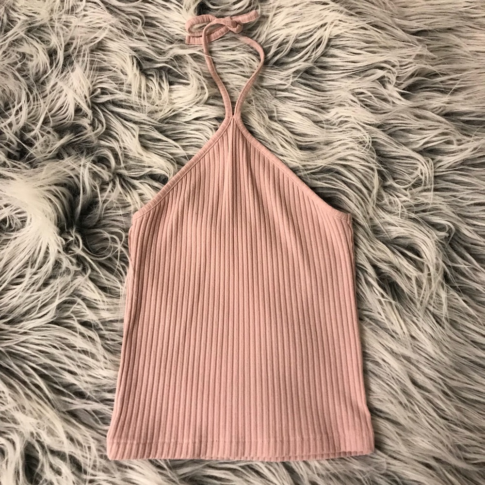 Pink halter top